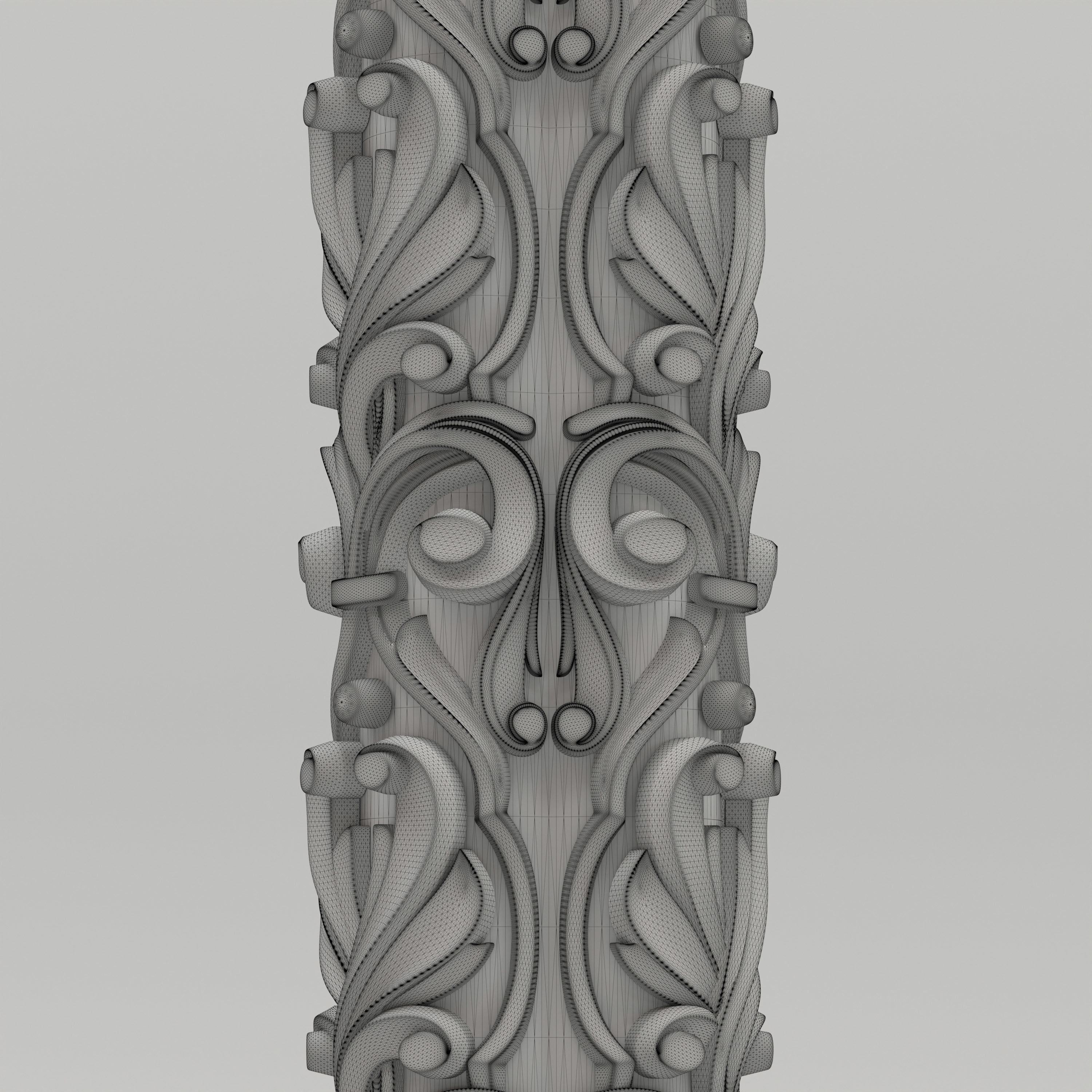 Carved Column 3D model_6