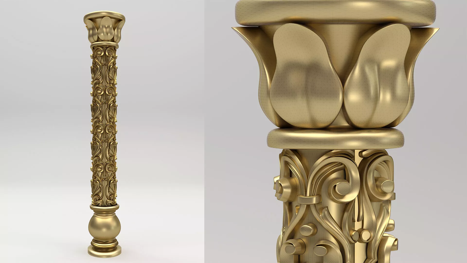 Carved Column 3D model