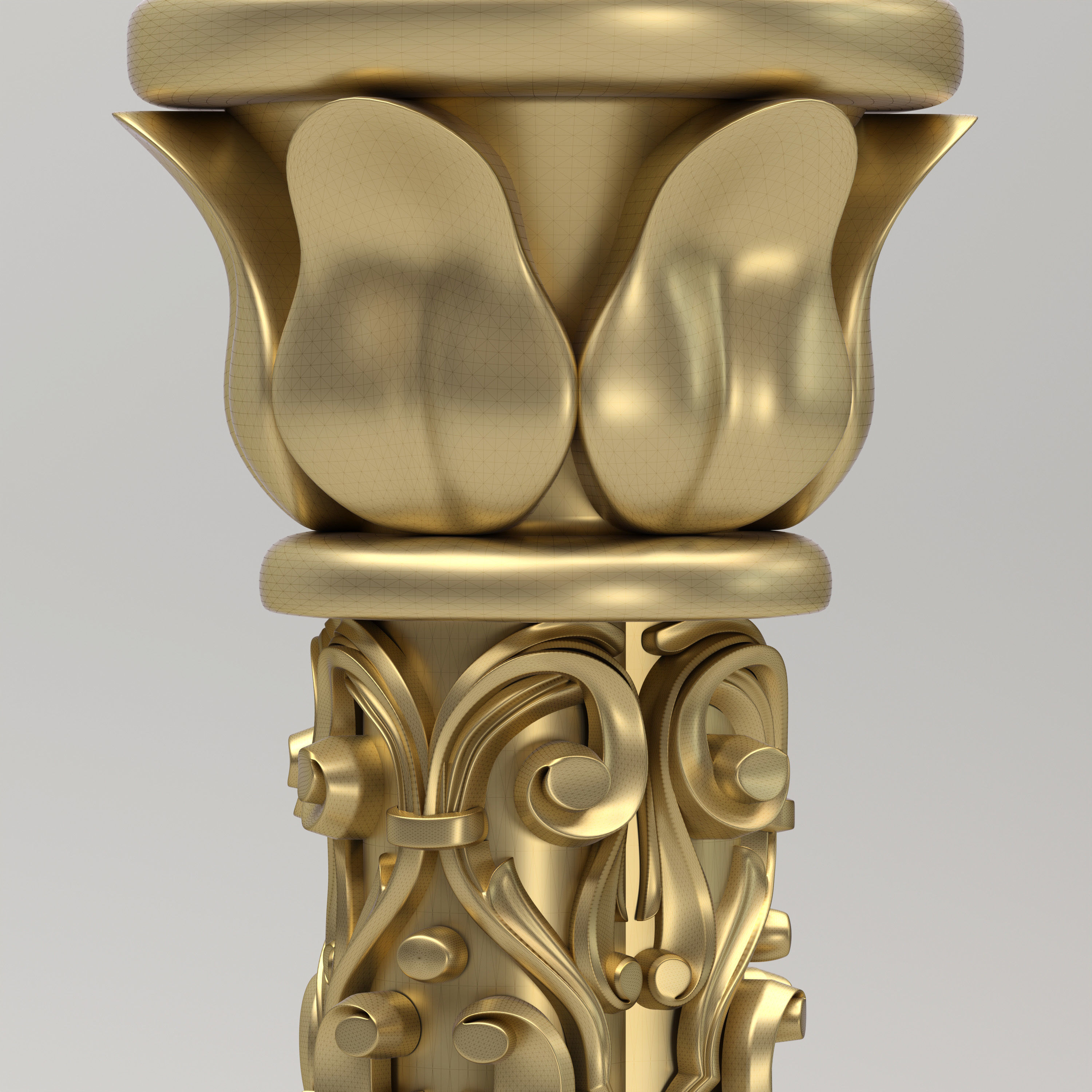 Carved Column 3D model_4