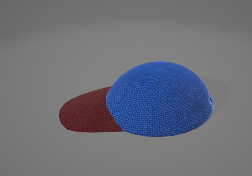 realistic cap 3d model knitted baseball 3D model_1