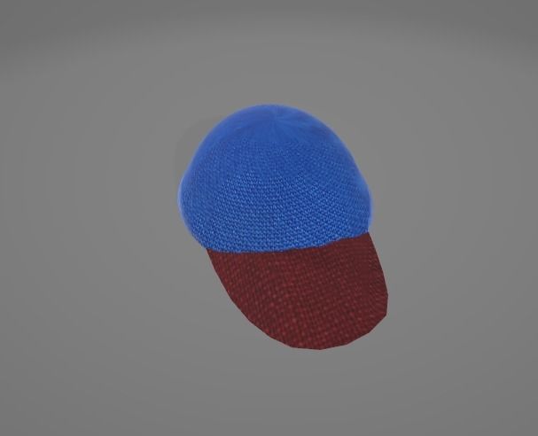 realistic cap 3d model knitted baseball 3D model_2