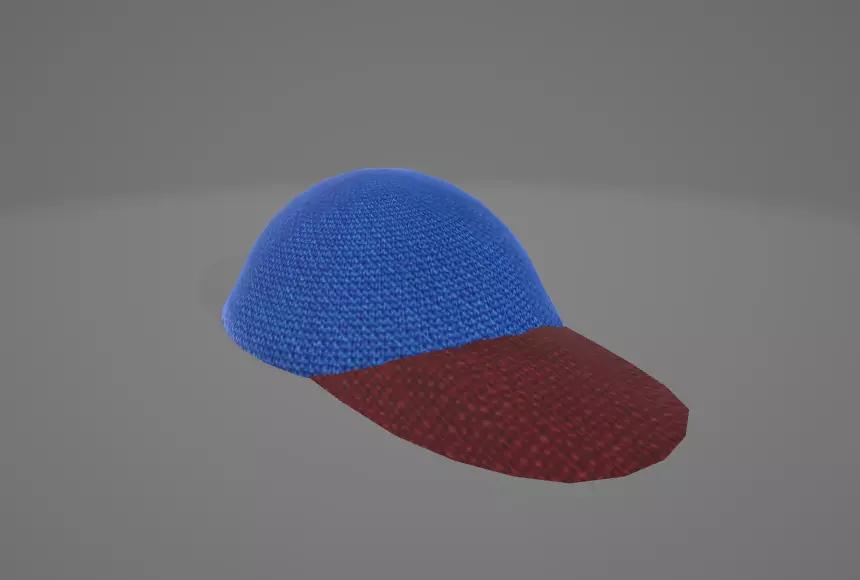 realistic cap 3d model knitted baseball 3D model_0