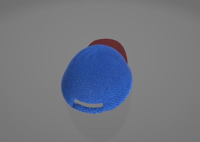 realistic cap 3d model knitted baseball 3D model_4