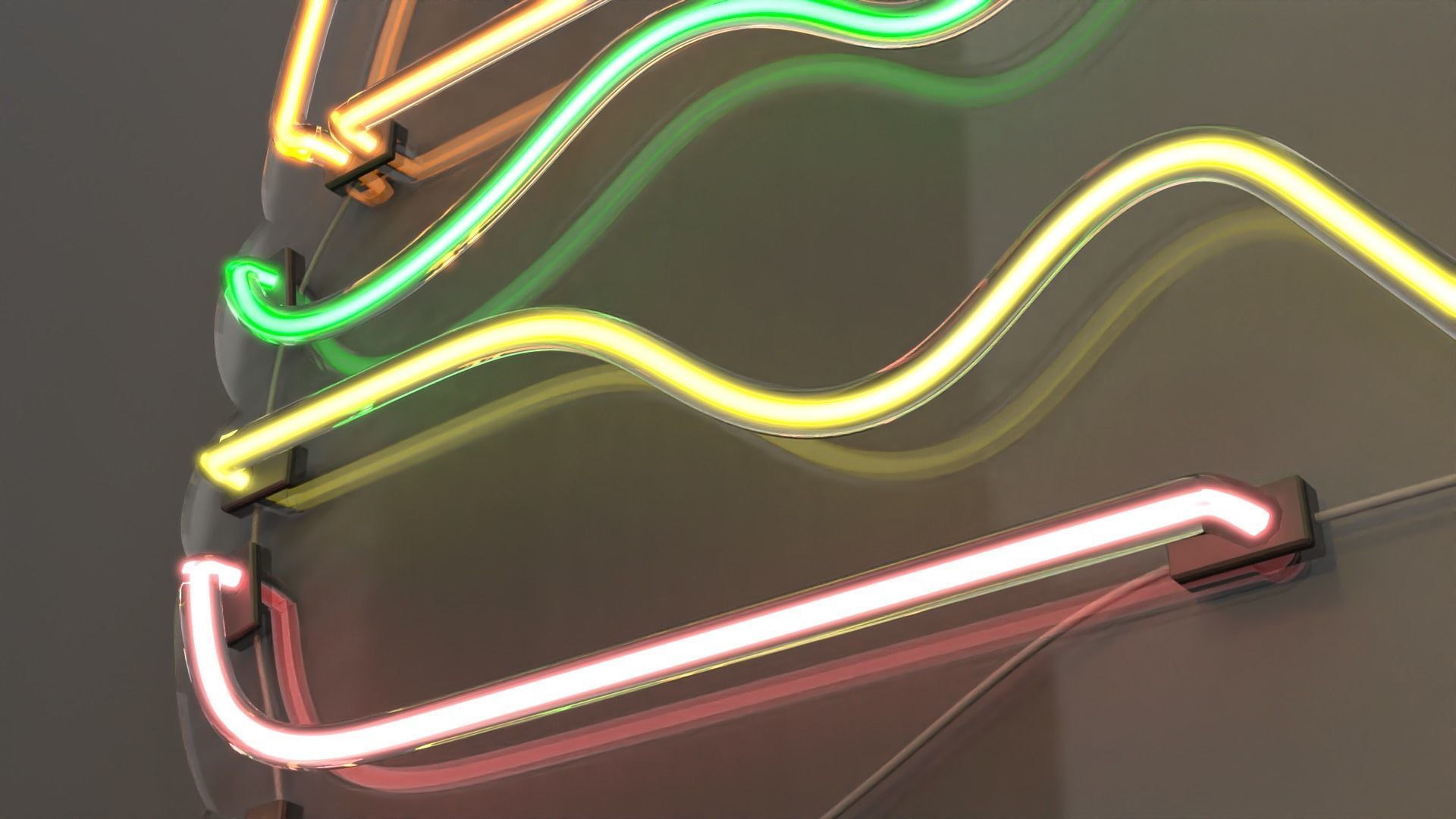 Burger - Neon Sign 3D model_5