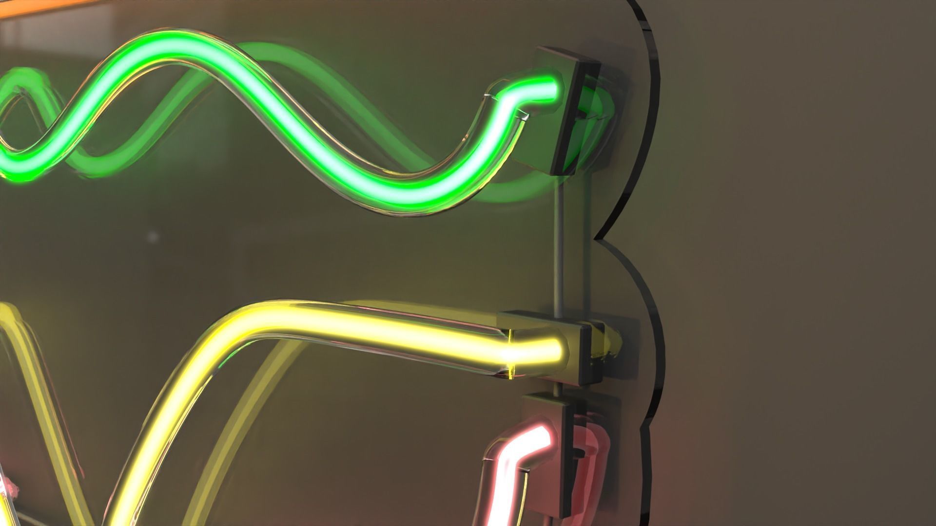 Burger - Neon Sign 3D model_3