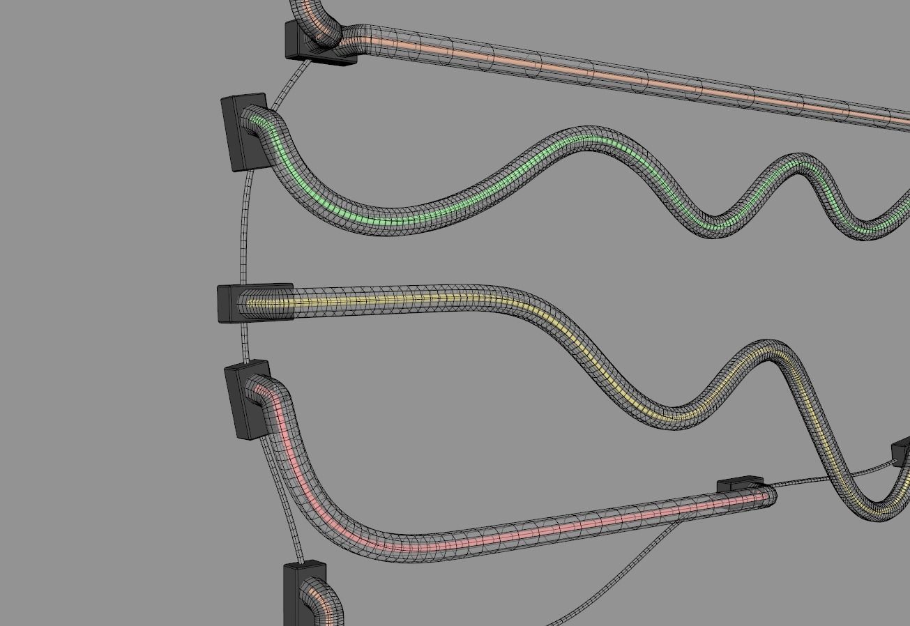 Burger - Neon Sign 3D model_8