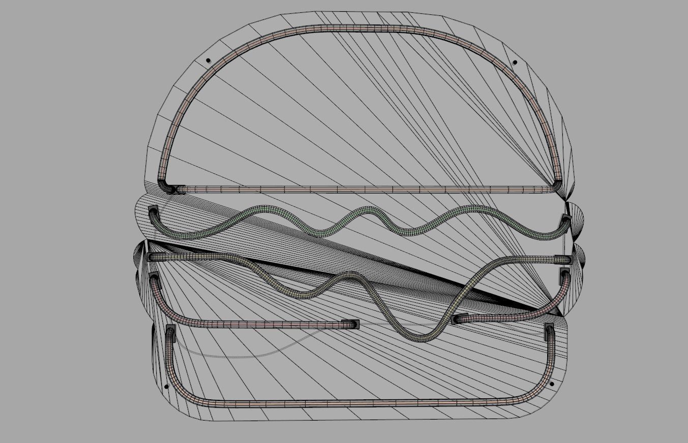 Burger - Neon Sign 3D model_6
