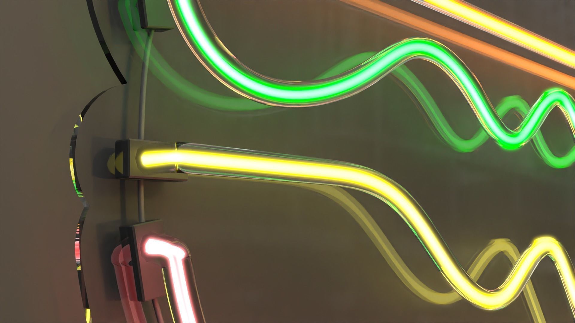 Burger - Neon Sign 3D model_1