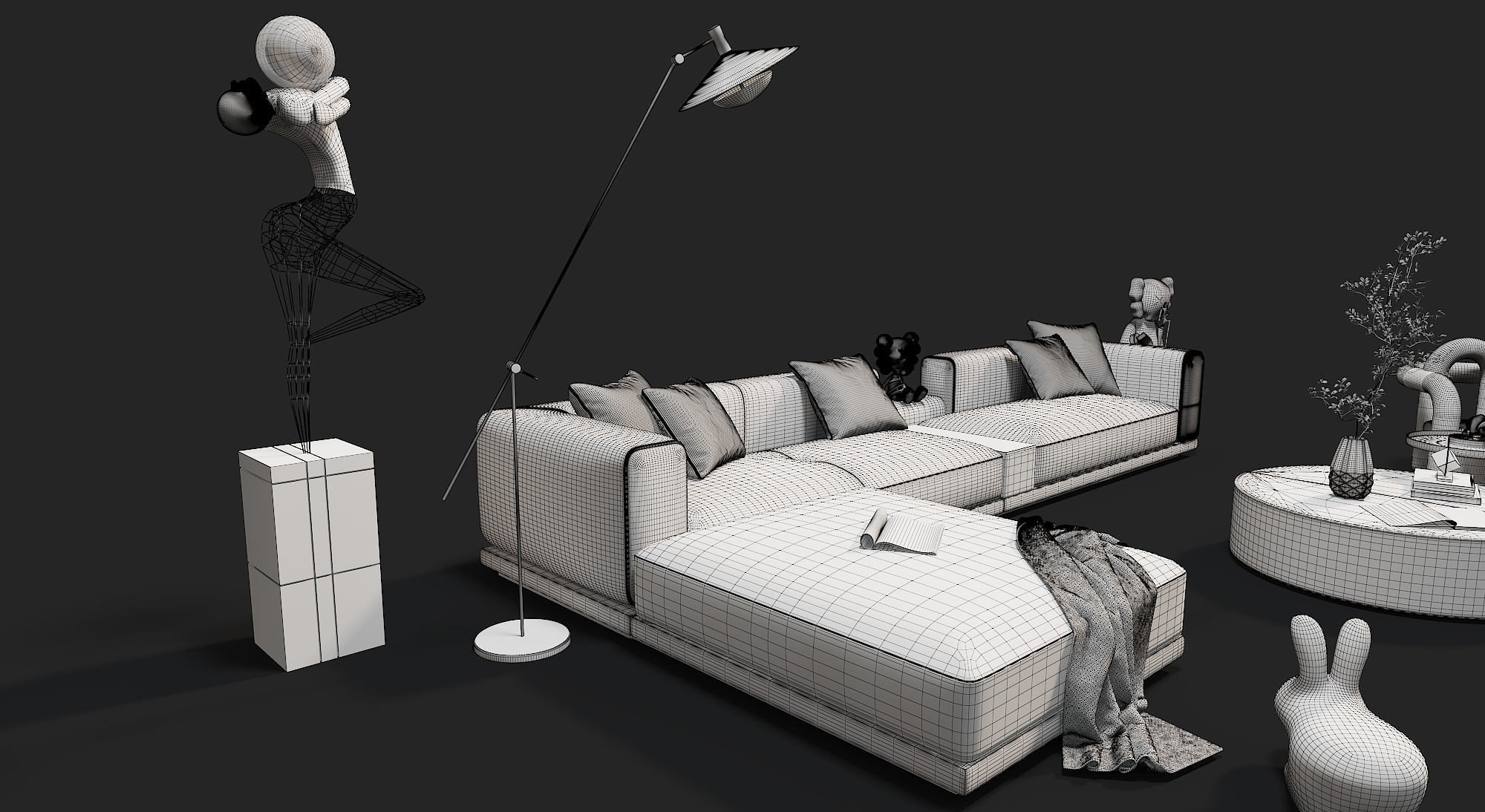 Modern fashion sofa 3D model 3D model_8