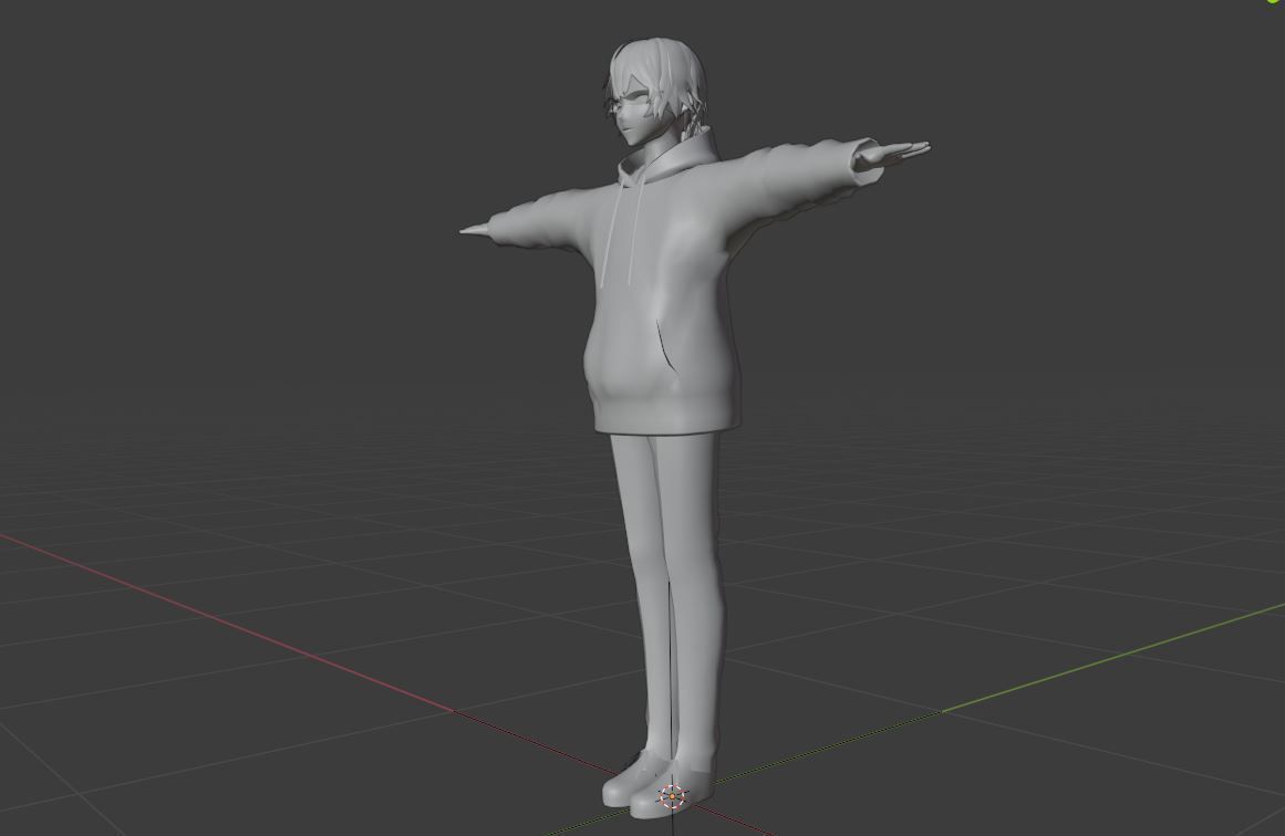 cute anime boy character c5 Low-poly 3D model_9