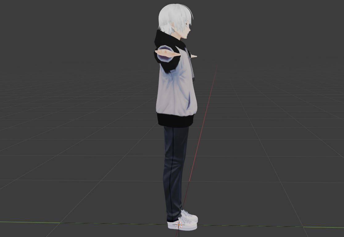 cute anime boy character c5 Low-poly 3D model_3