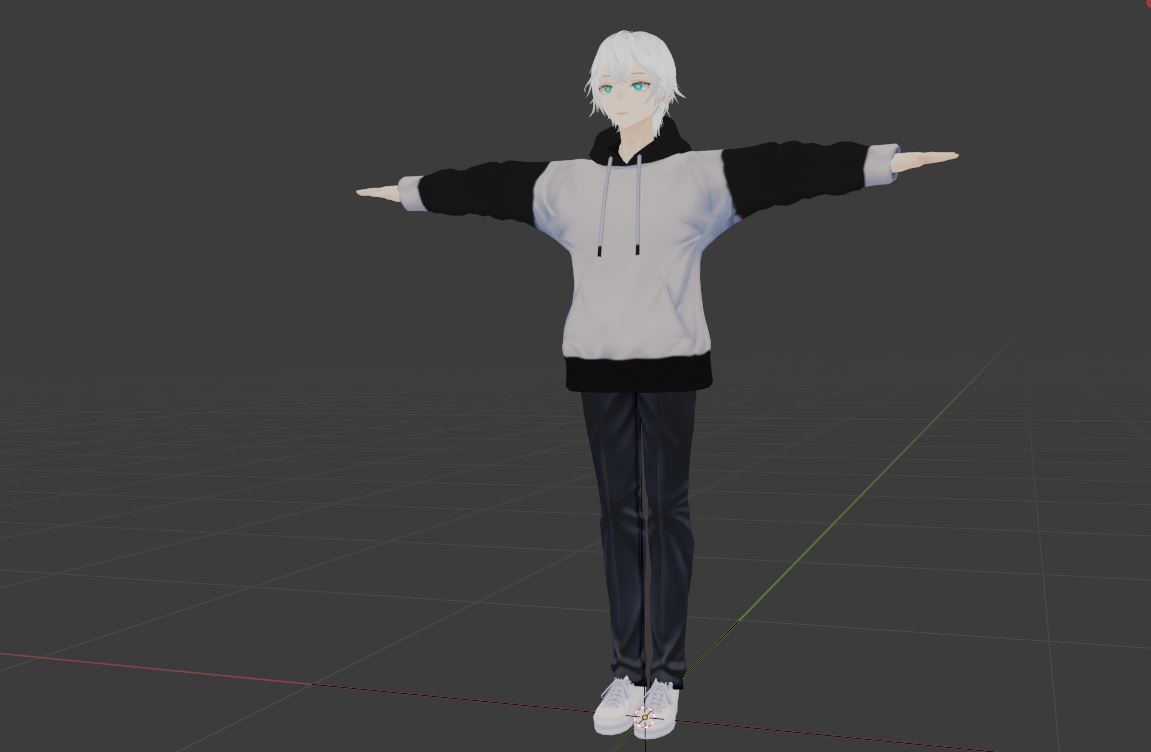 cute anime boy character c5 Low-poly 3D model_4