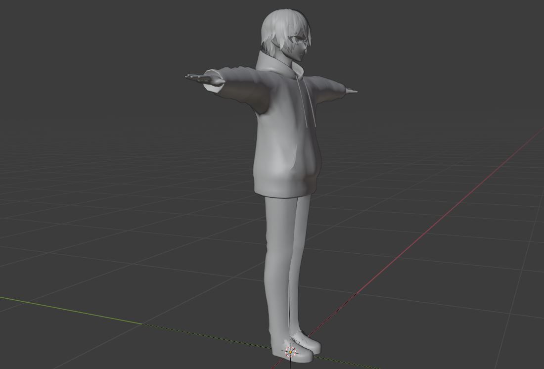 cute anime boy character c5 Low-poly 3D model_15