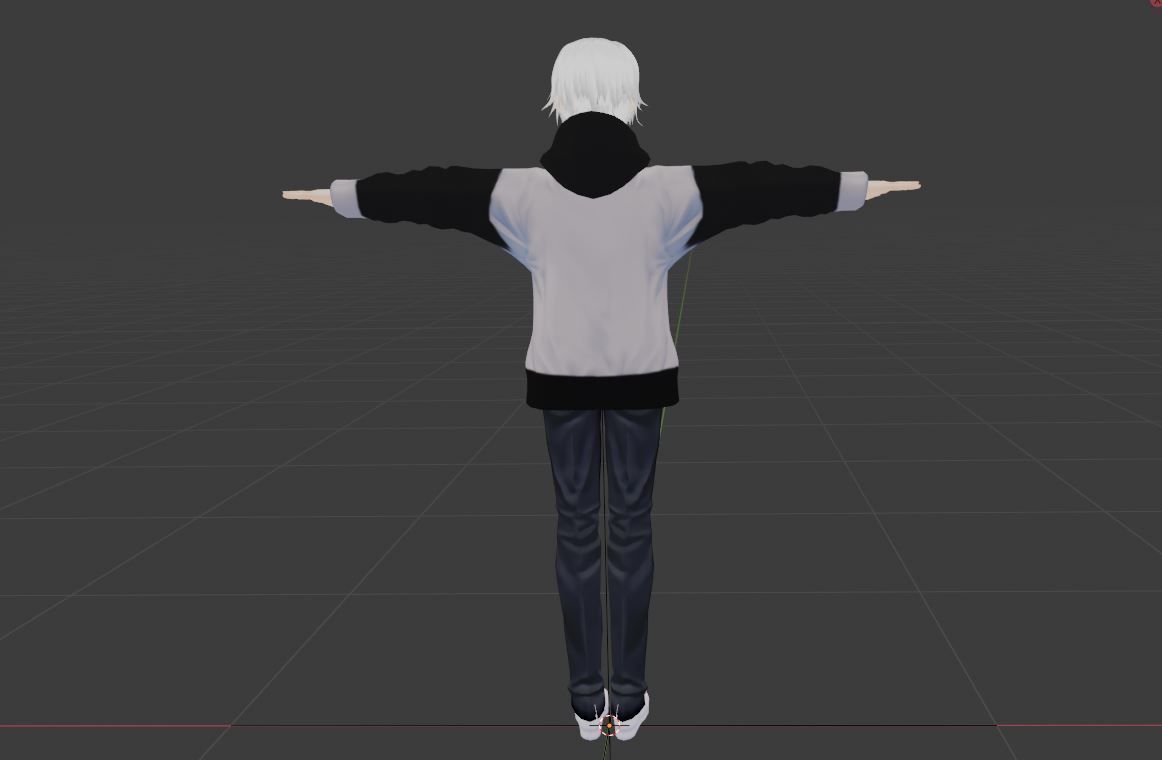 cute anime boy character c5 Low-poly 3D model_5