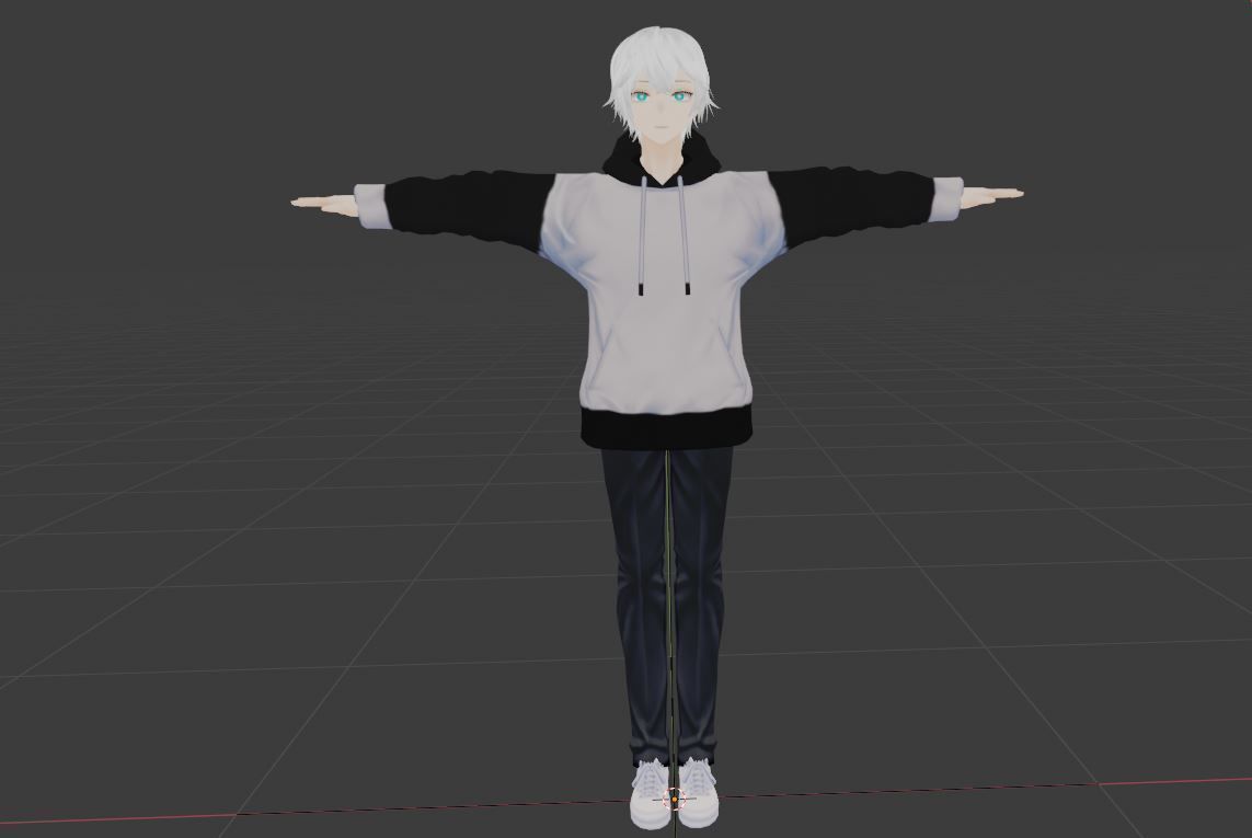 cute anime boy character c5 Low-poly 3D model_1