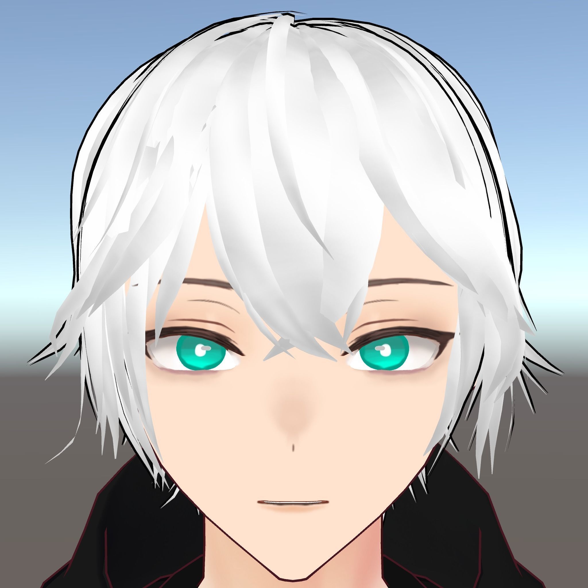 cute anime boy character c5 Low-poly 3D model_7