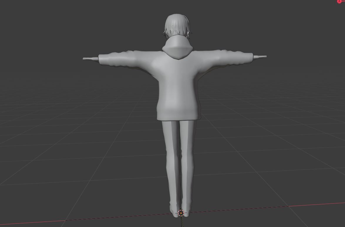 cute anime boy character c5 Low-poly 3D model_8