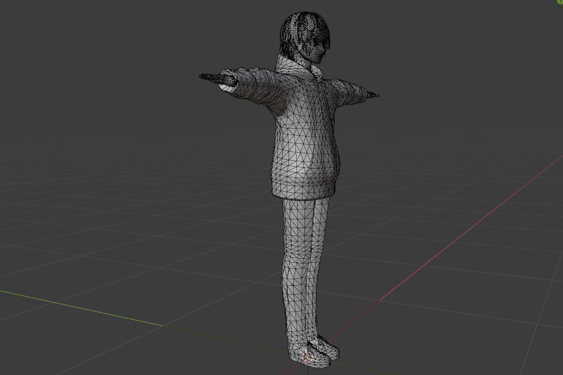 cute anime boy character c5 Low-poly 3D model_11
