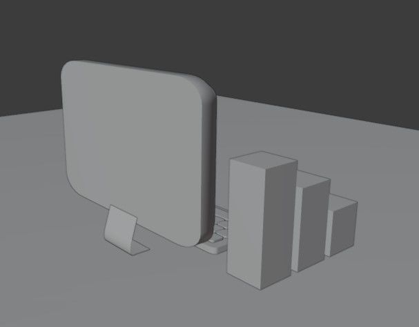 3D SEO monitor and browser 3D model_3