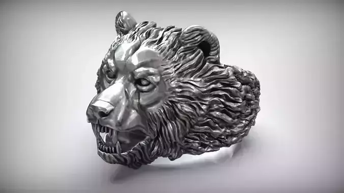 Baribal American Black Bear Ring 3D print model