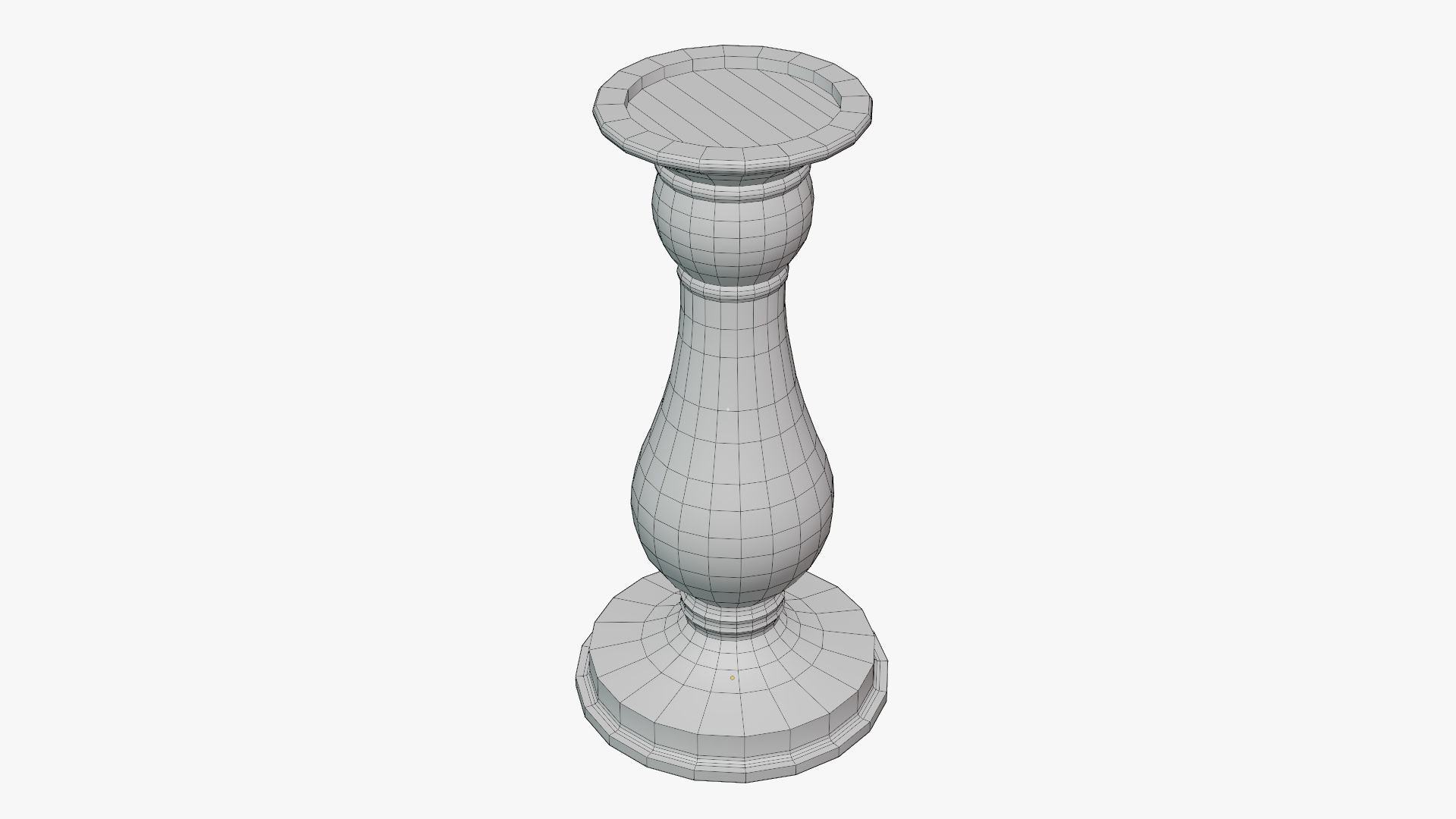 Candle Holder Low-poly 3D model_9