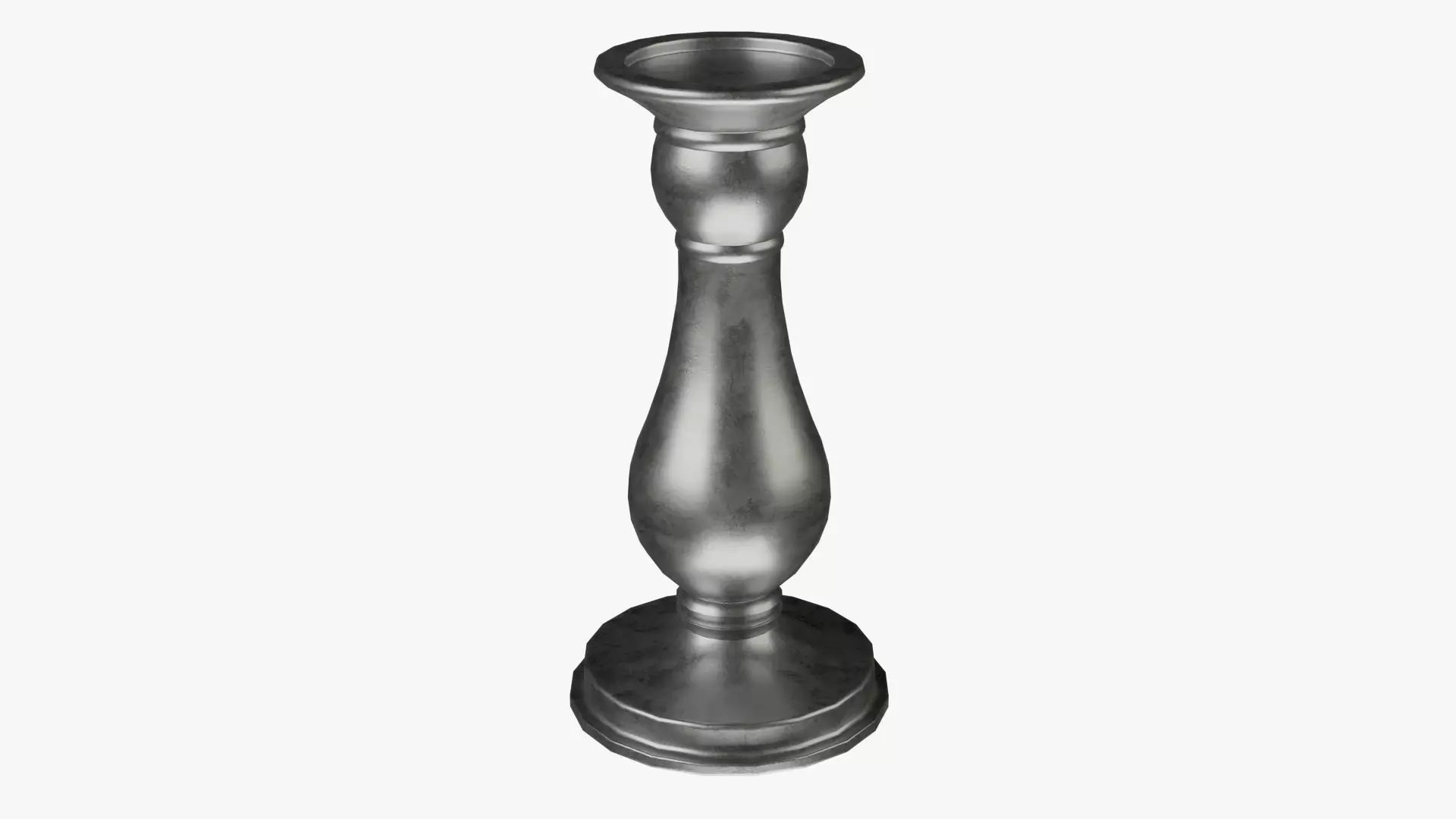 Candle Holder Low-poly 3D model_0