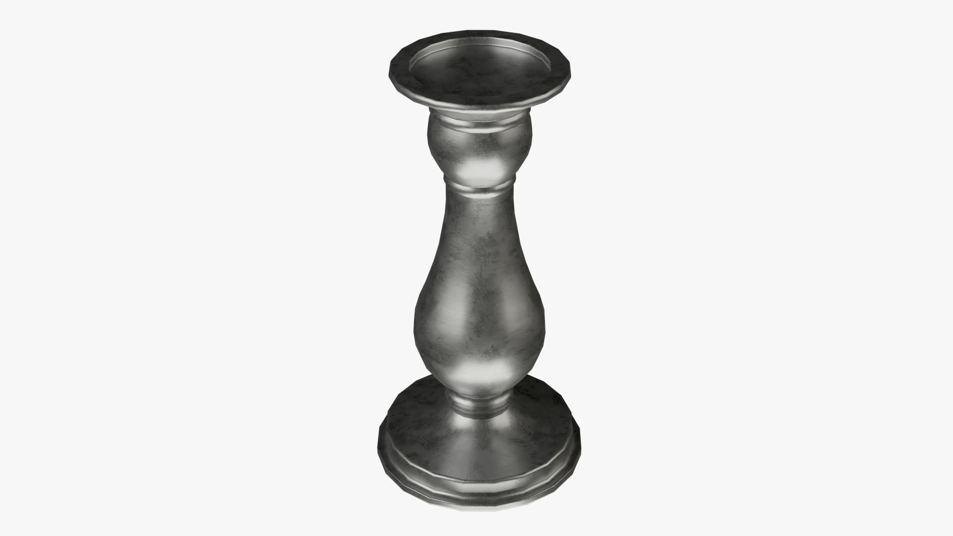 Candle Holder Low-poly 3D model_1