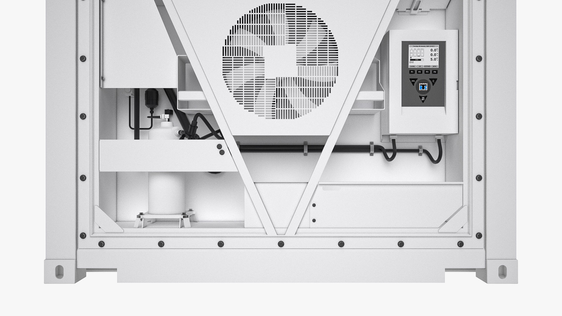 20 ft Refrigerated Shipping Container 3D model_2