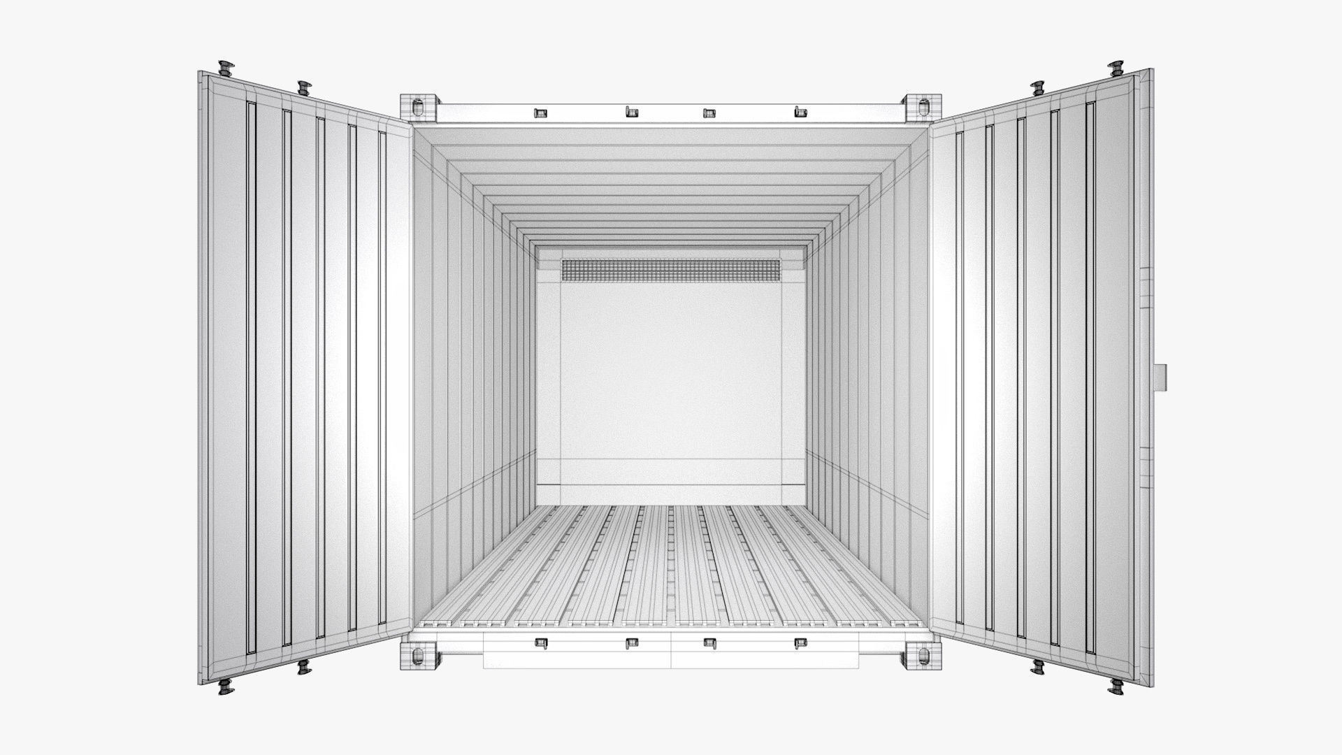 20 ft Refrigerated Shipping Container 3D model_17