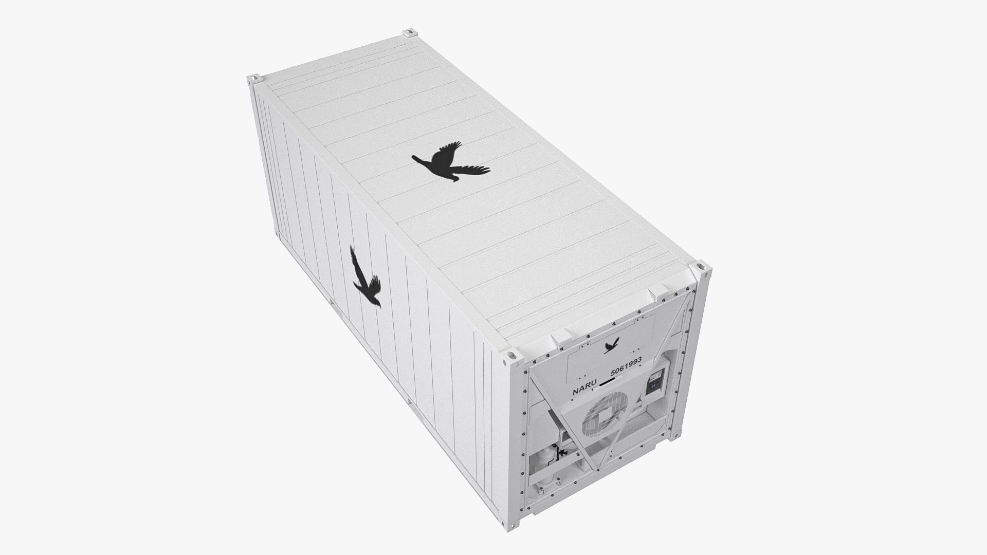 20 ft Refrigerated Shipping Container 3D model_7