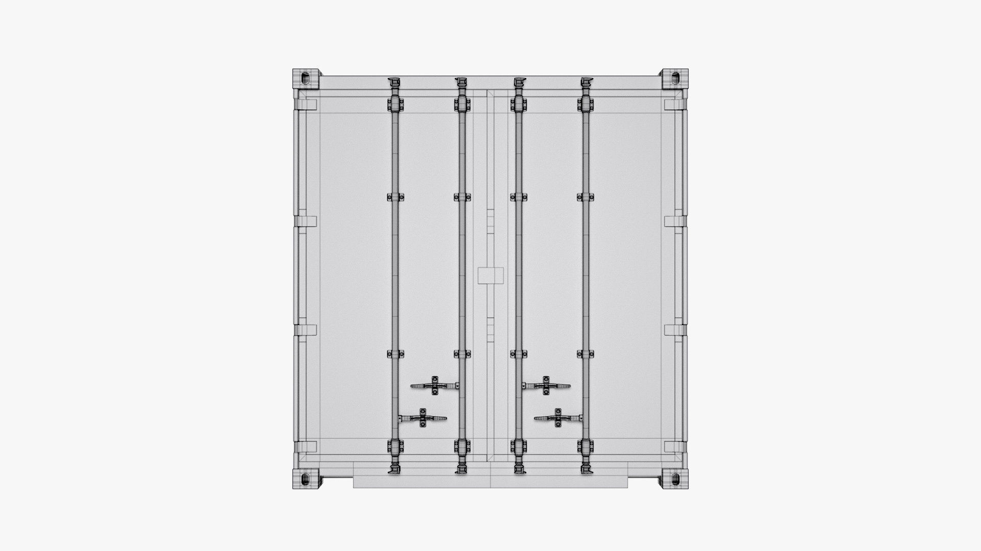 20 ft Refrigerated Shipping Container 3D model_16