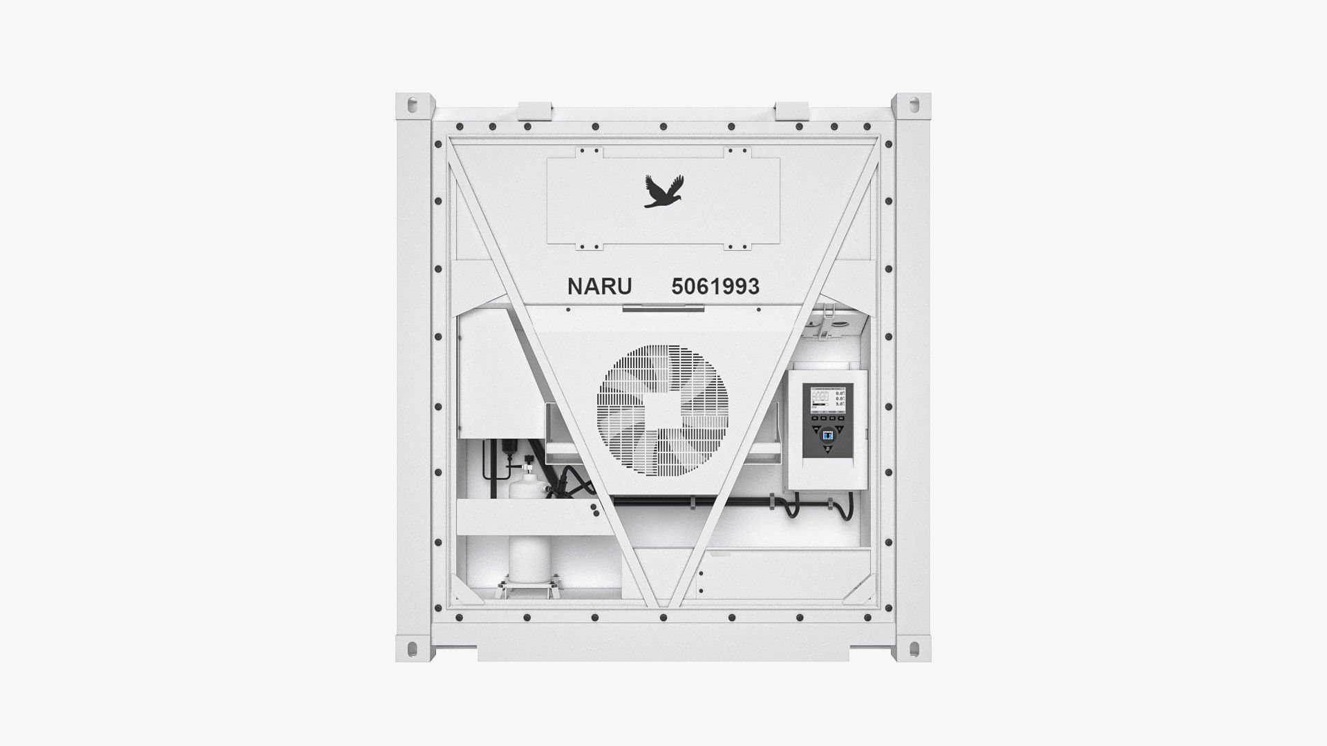20 ft Refrigerated Shipping Container 3D model_1