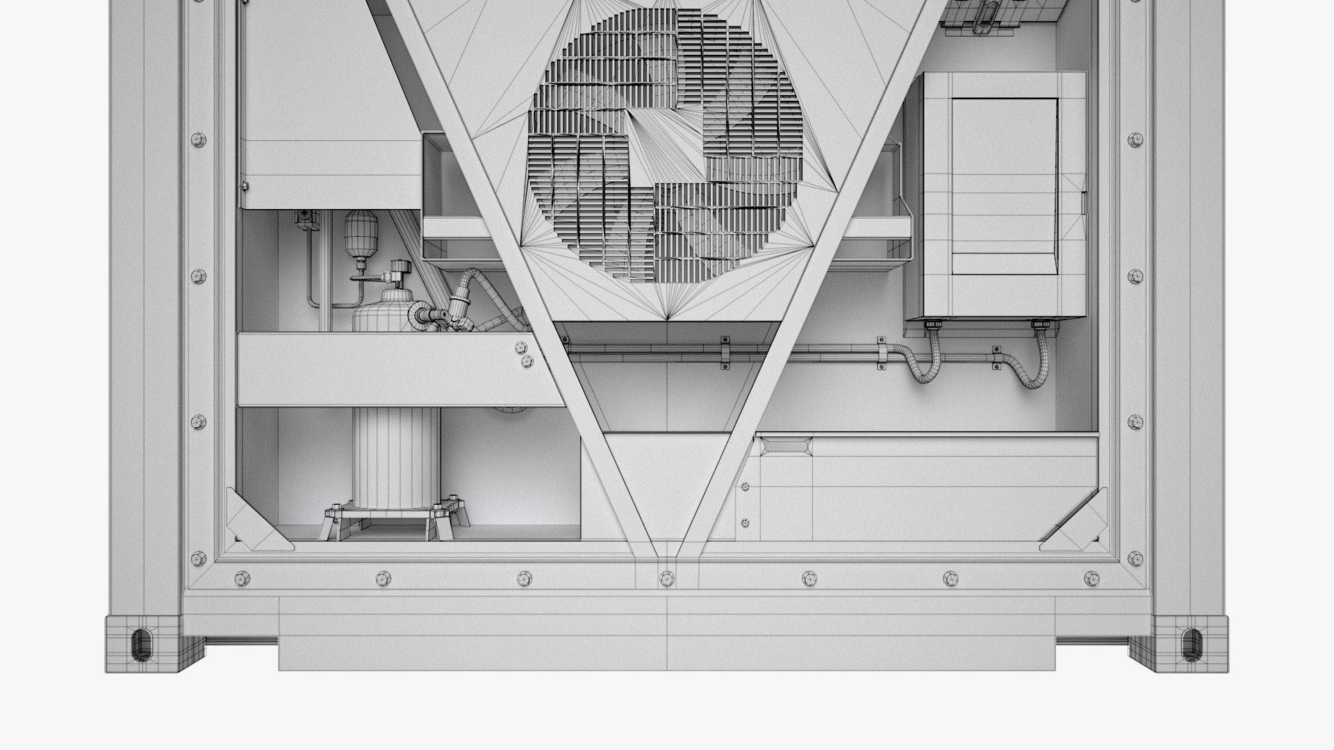 20 ft Refrigerated Shipping Container 3D model_14