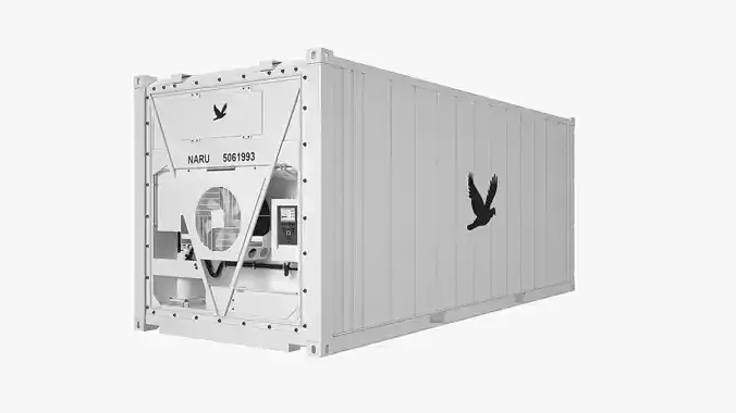 20 ft Refrigerated Shipping Container 3D model