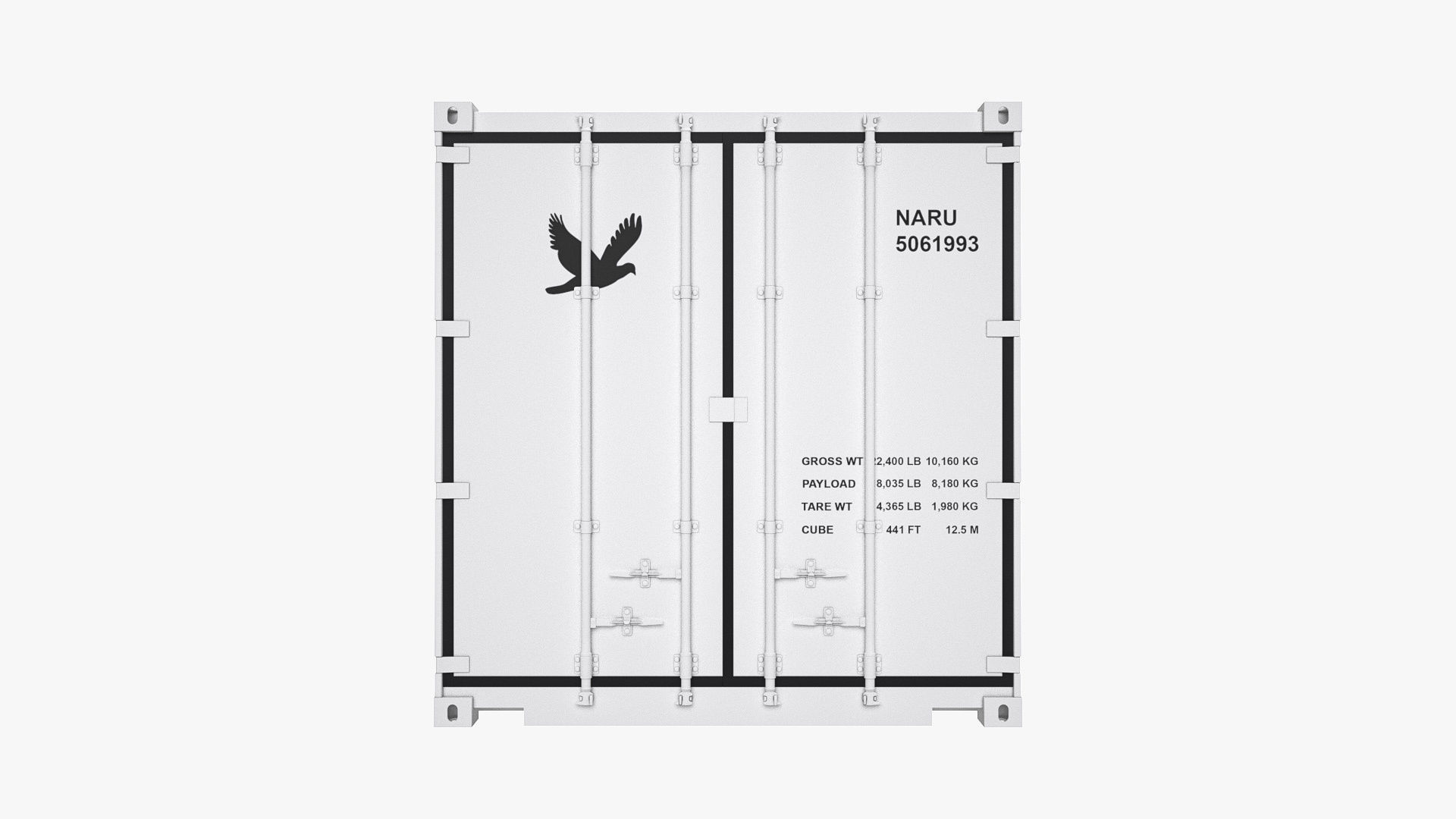 20 ft Refrigerated Shipping Container 3D model_9