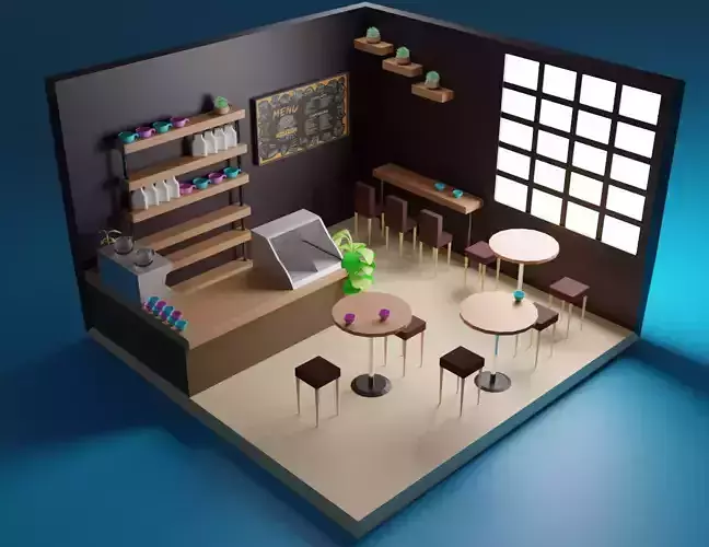 Coffee Shop 3D Modeling