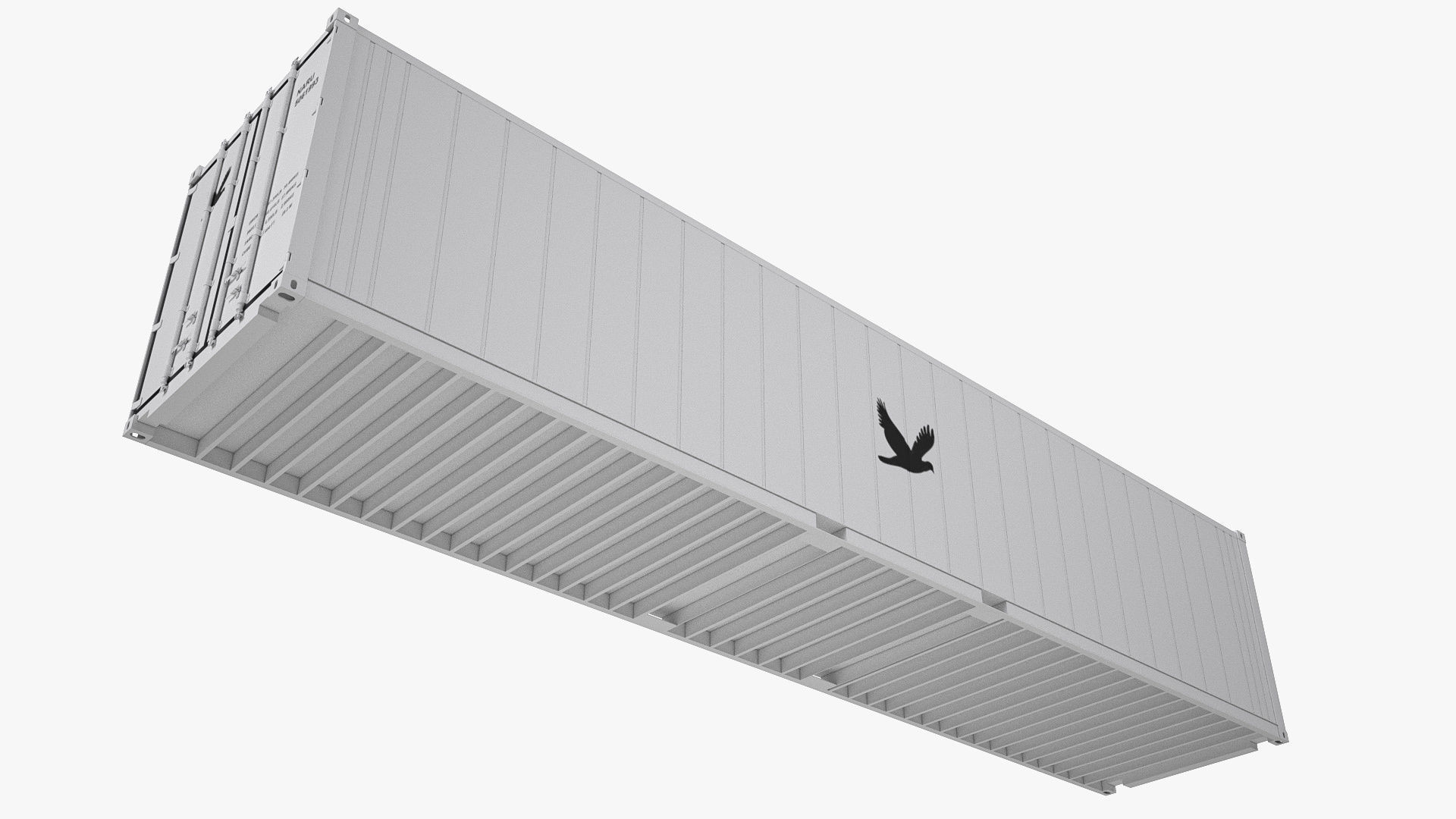 40 ft Refrigerated Shipping Container 3D model_4