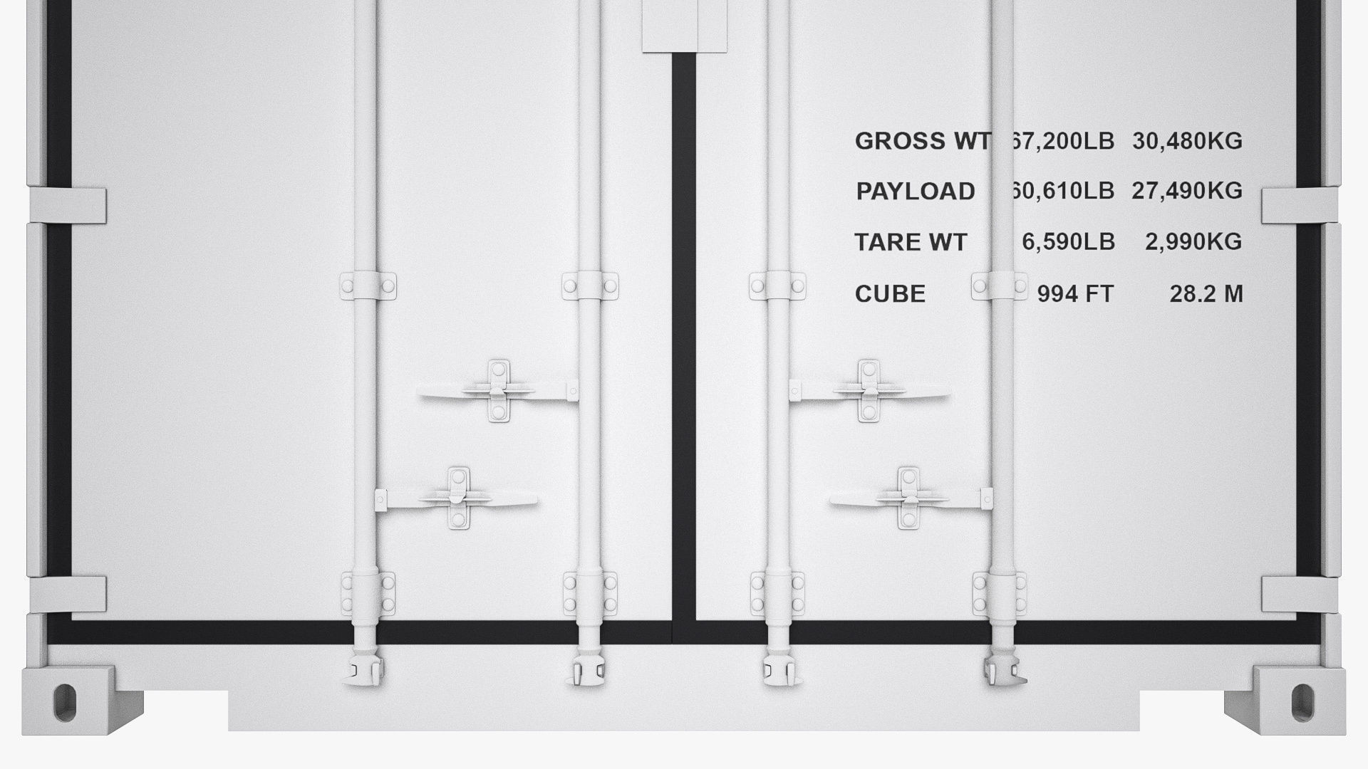 40 ft Refrigerated Shipping Container 3D model_10