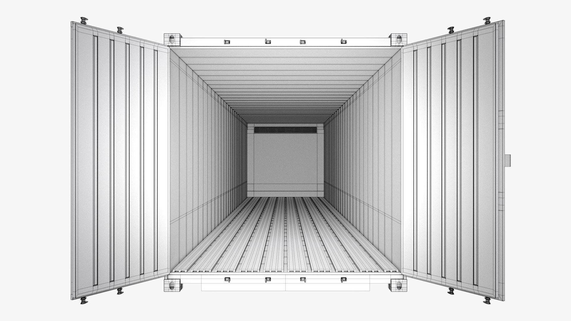 40 ft Refrigerated Shipping Container 3D model_16
