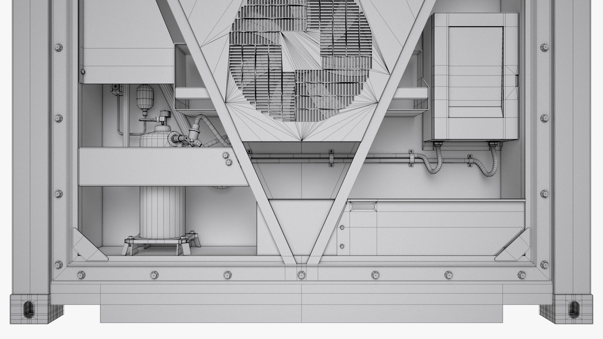 40 ft Refrigerated Shipping Container 3D model_13