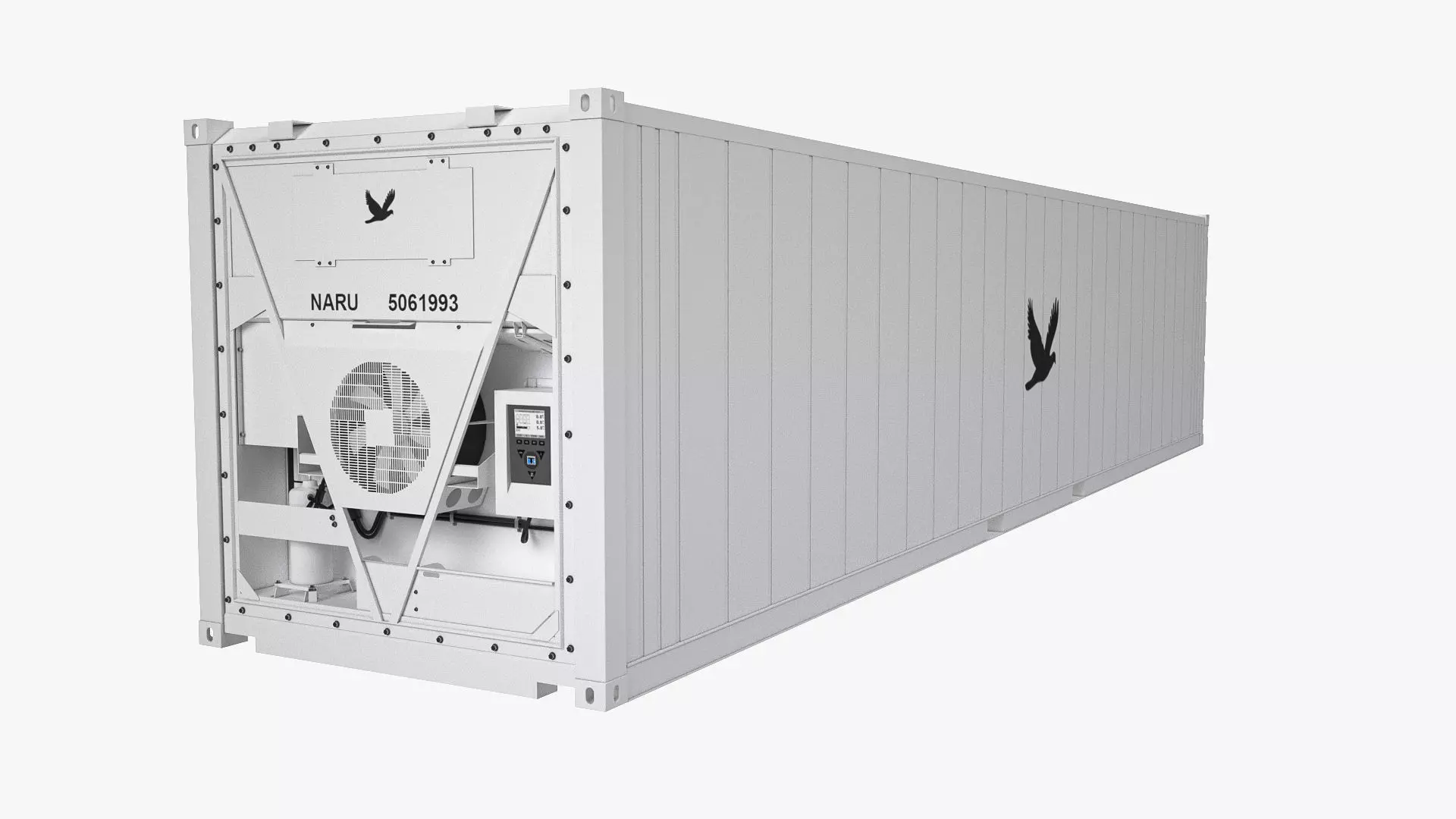 40 ft Refrigerated Shipping Container 3D model_0
