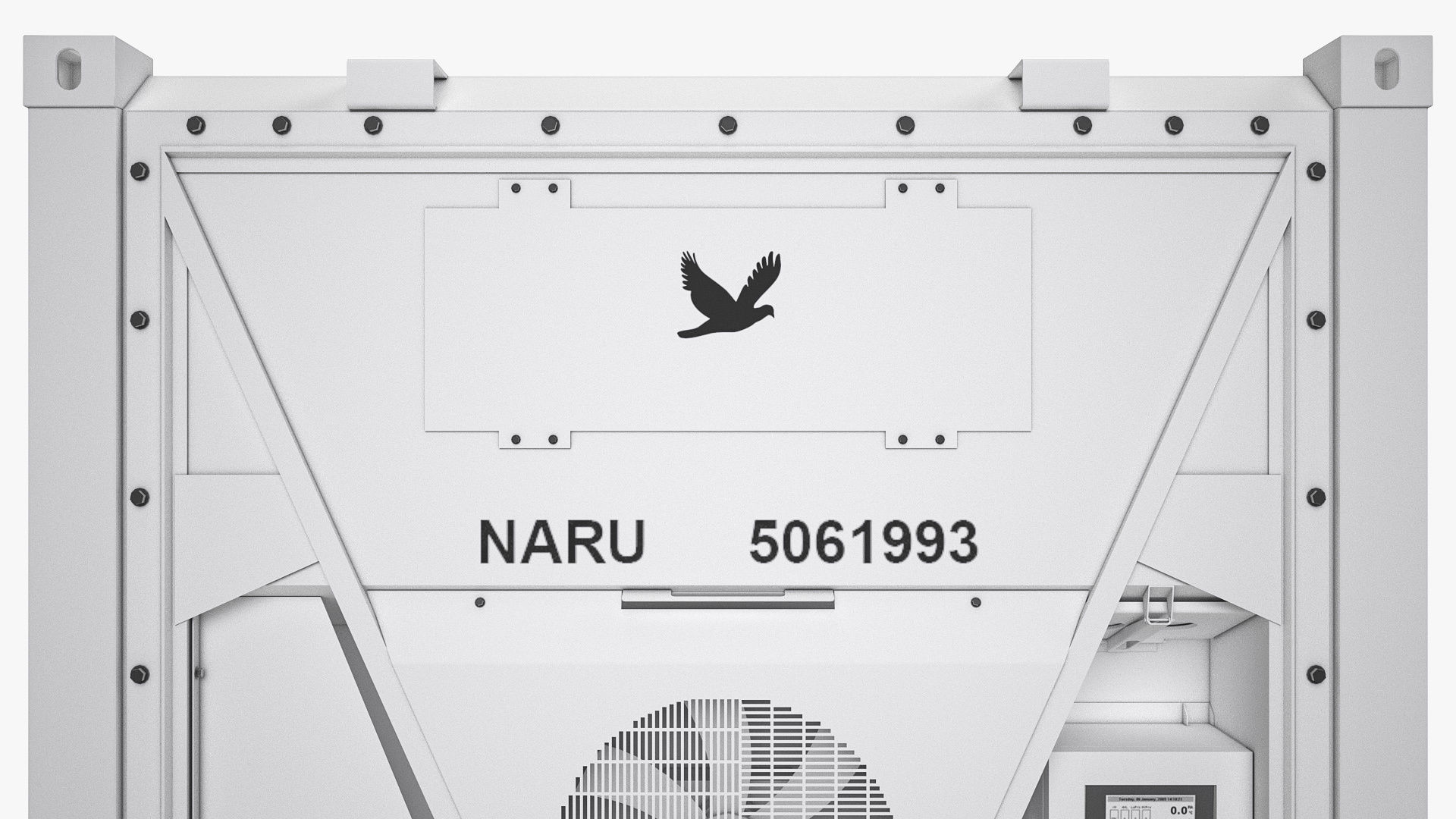 40 ft Refrigerated Shipping Container 3D model_3