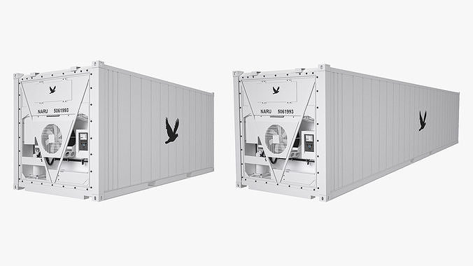 Refrigerated Shipping Containers 3D Model Collection