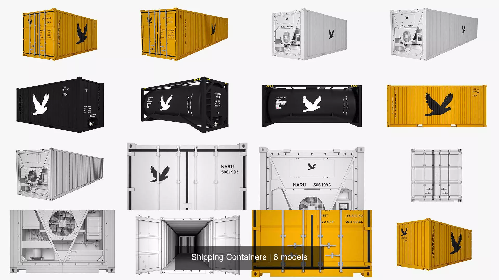 Shipping Containers 3D Model Collection_1