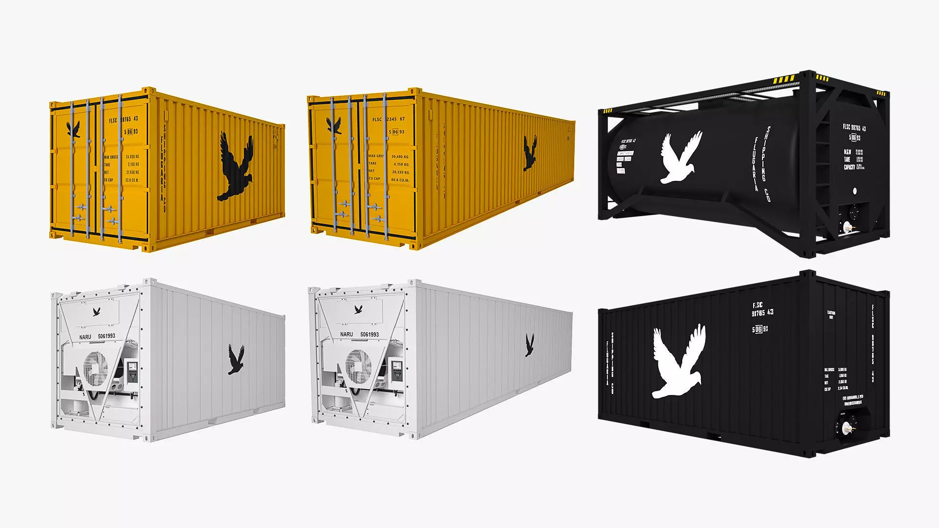Shipping Containers 3D Model Collection_0