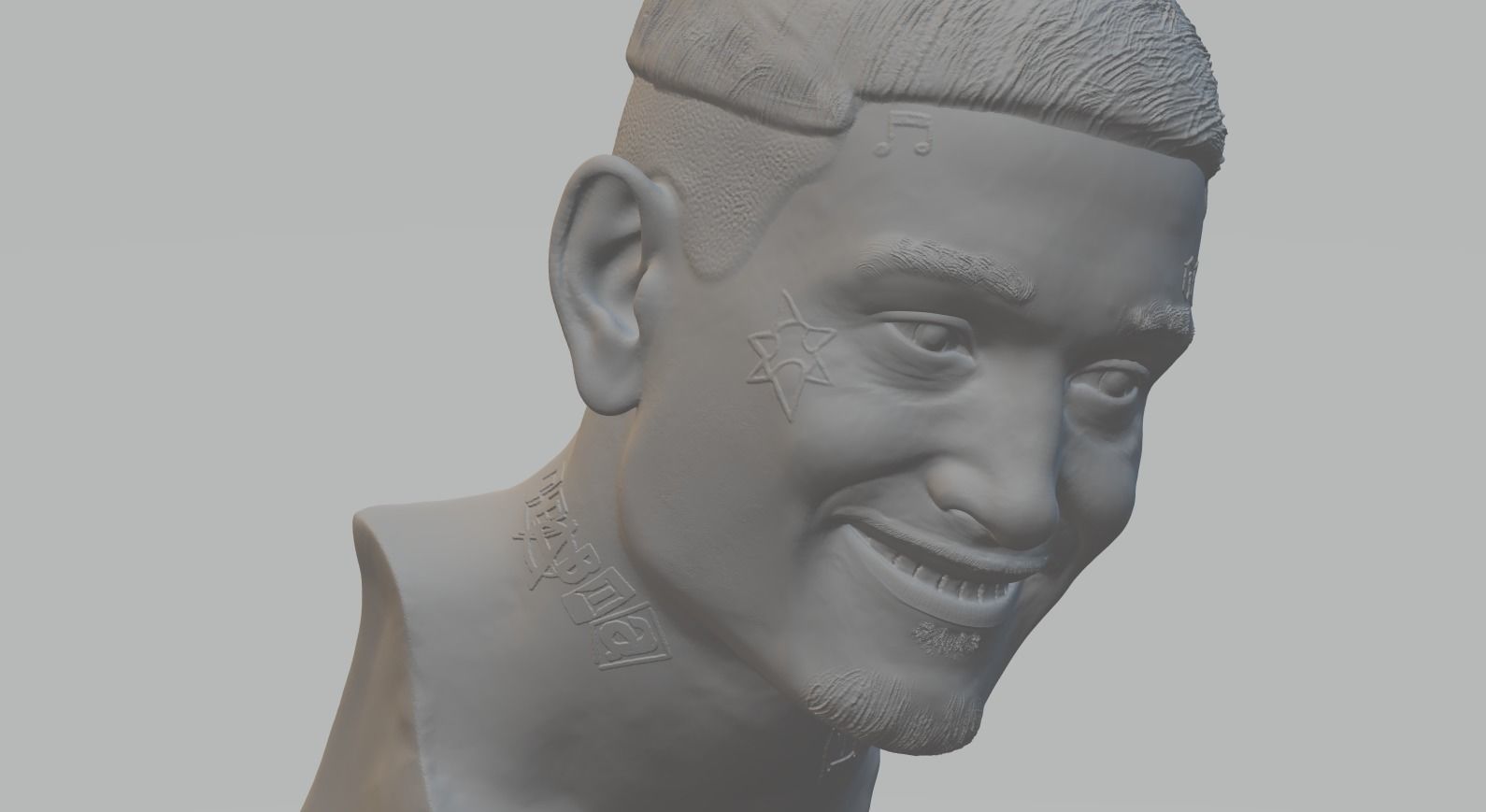 Morgenstern bust of basketball player 3D print model_3