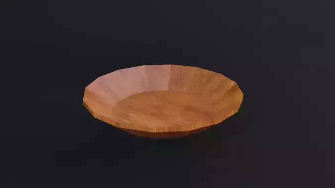 Medieval Plate Game Ready Low Poly 3D Model 
