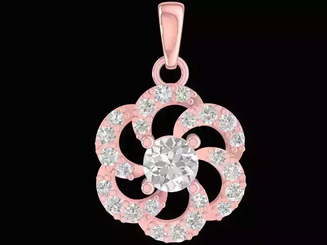 Floral Diamond Pendant 2439