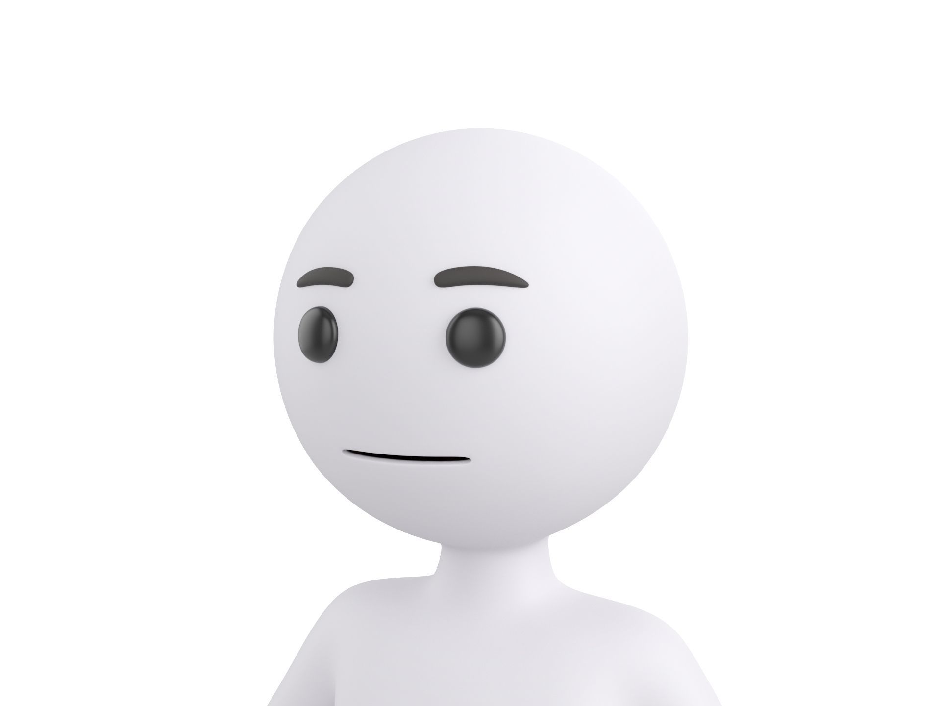 Character158 Stick Man 3D model_9