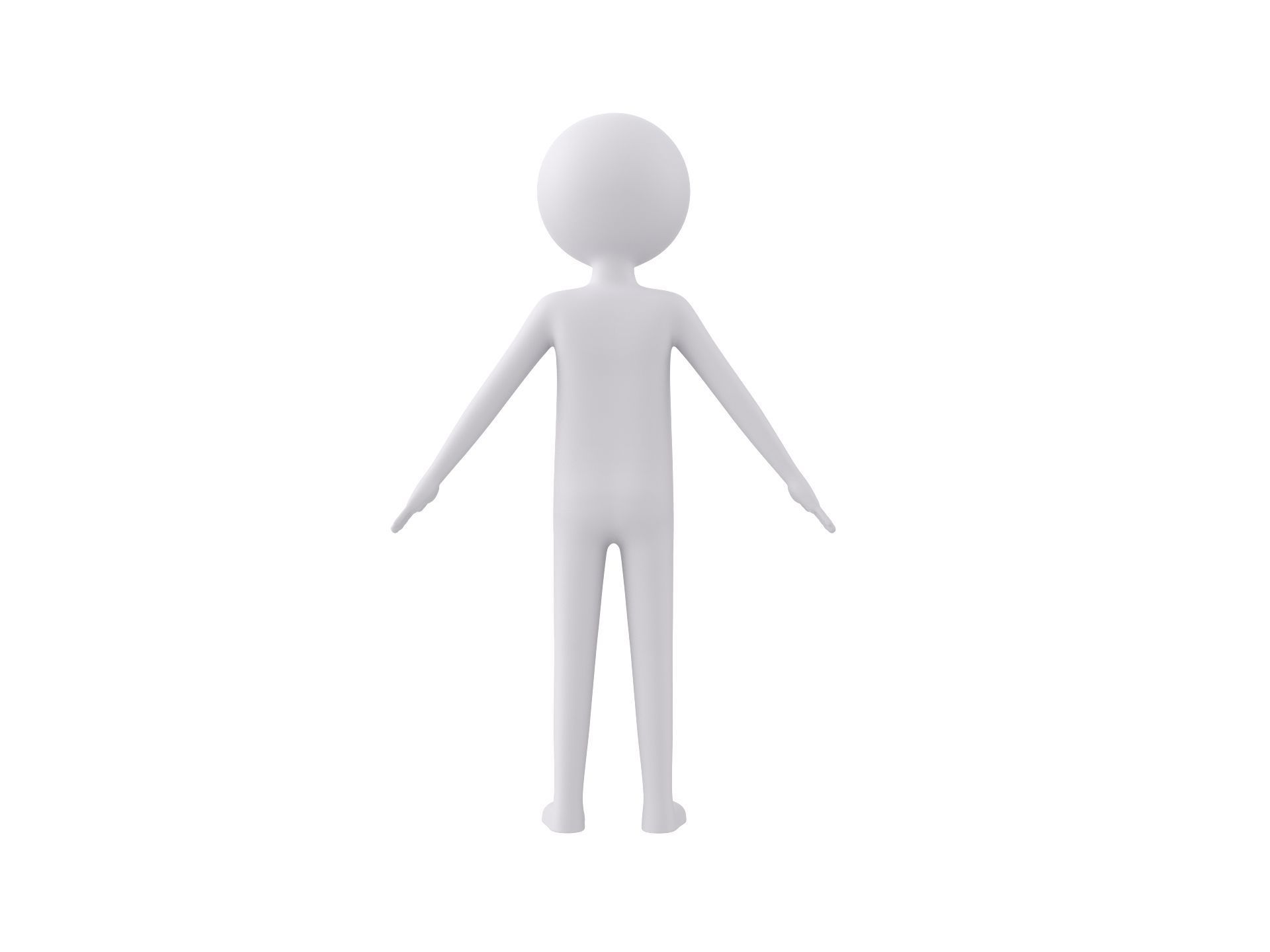 Character158 Stick Man 3D model_6